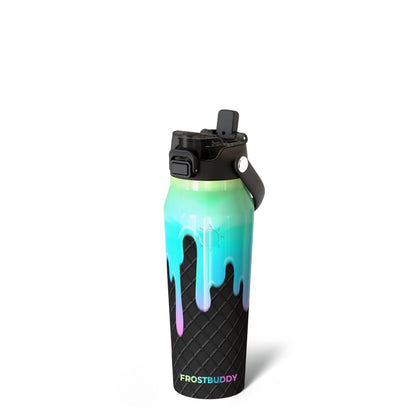 Frost Buddy 24oz Insulated Water Bottle - Straw & Chug Lid - Leak-Proof | Sip-or-chug dual lid | Ice-cold for 24+ hours | Cup-holder friendly