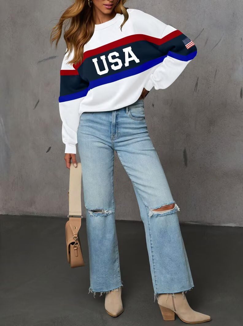 LEEDYA Women USA Sweatshirt