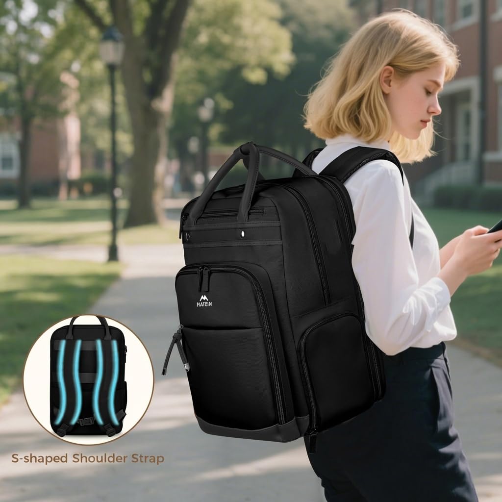 MATEIN Teacher Backpack with Lunch Compartment, 15.6 Inch Laptop Backpack | Detachable, with Organized Pocket, Commute Office College, Computer Backpacks for Men Women, Meal Prep Bag, Gift for Nurse