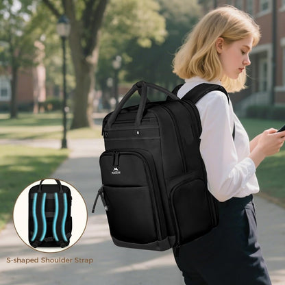 MATEIN Teacher Backpack with Lunch Compartment, 15.6 Inch Laptop Backpack | Detachable, with Organized Pocket, Commute Office College, Computer Backpacks for Men Women, Meal Prep Bag, Gift for Nurse