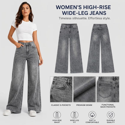 Women's High Waisted Wide Leg Jeans