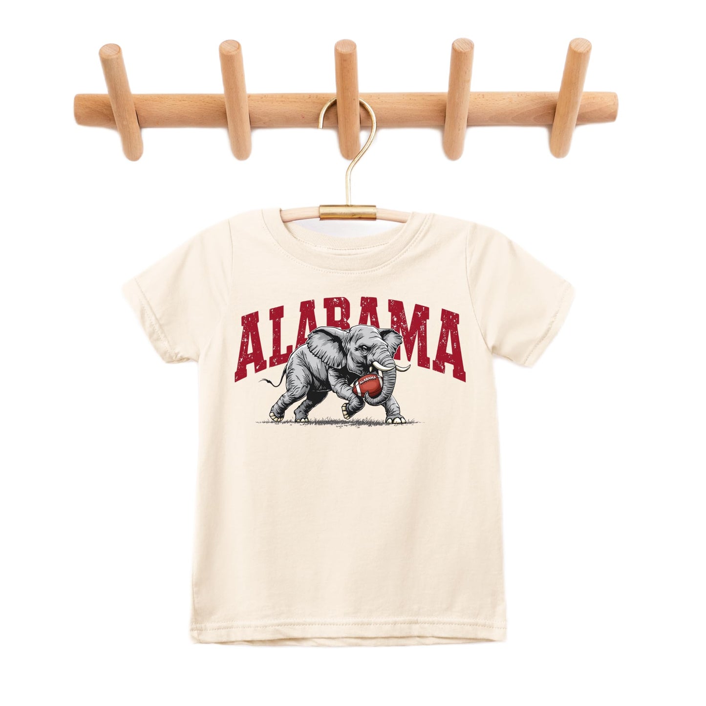 Alabama Elephant Football T-Shirt – Vintage Sport Grey Tee – Retro Game Day Apparel for Men & Women