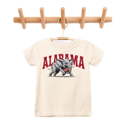 Alabama Elephant Football T-Shirt – Vintage Sport Grey Tee – Retro Game Day Apparel for Men & Women