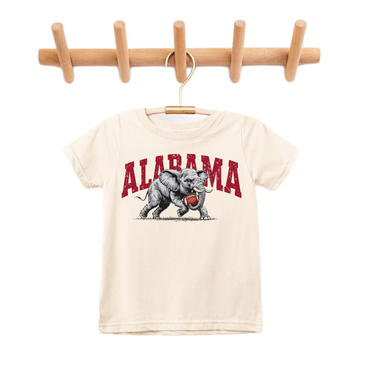 Alabama Elephant Football T-Shirt – Vintage Sport Grey Tee – Retro Game Day Apparel for Men & Women