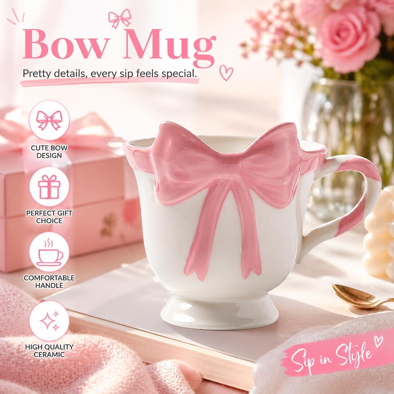 Bow Coffee Mug 12oz