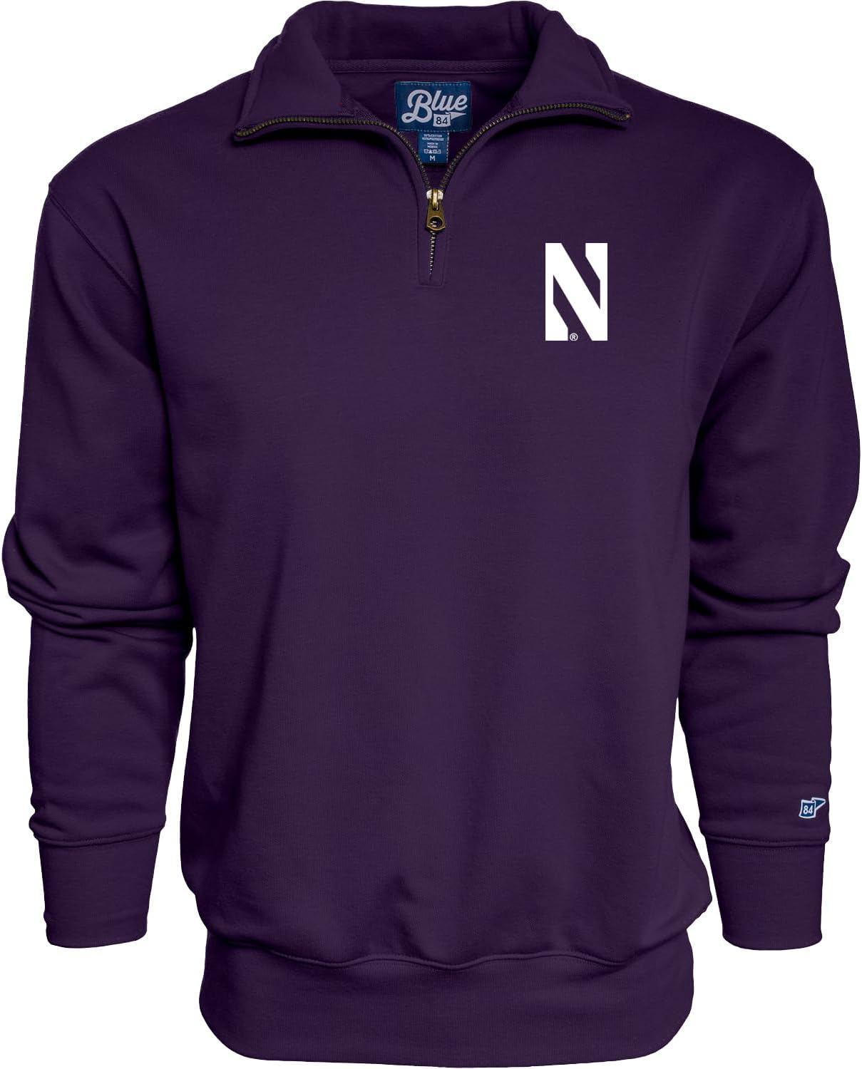 Blue 84 NCAA mens Quarter Zip Sweatshirt Icon