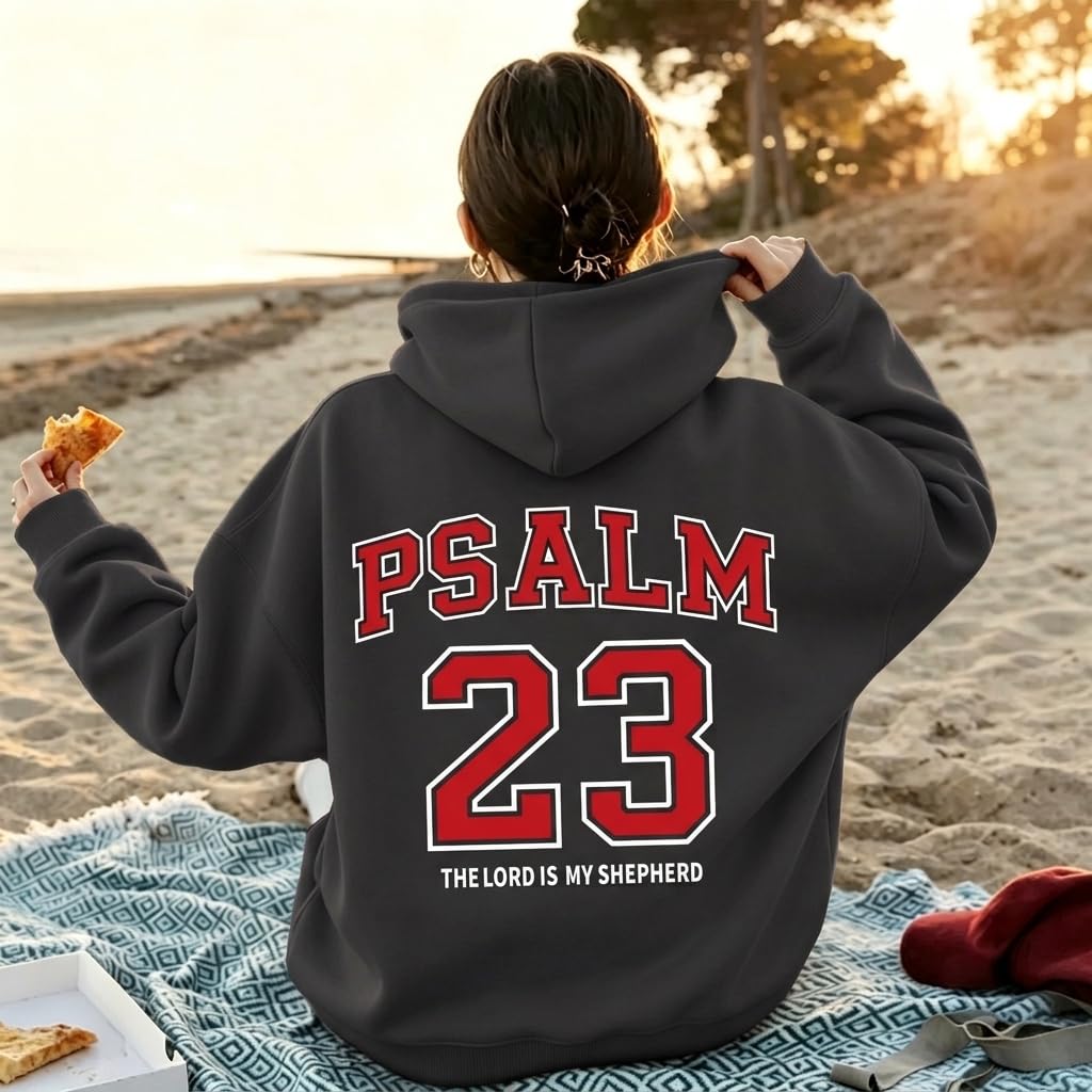 Christian Hoodies for Women Psalm 23 Sweatshirt