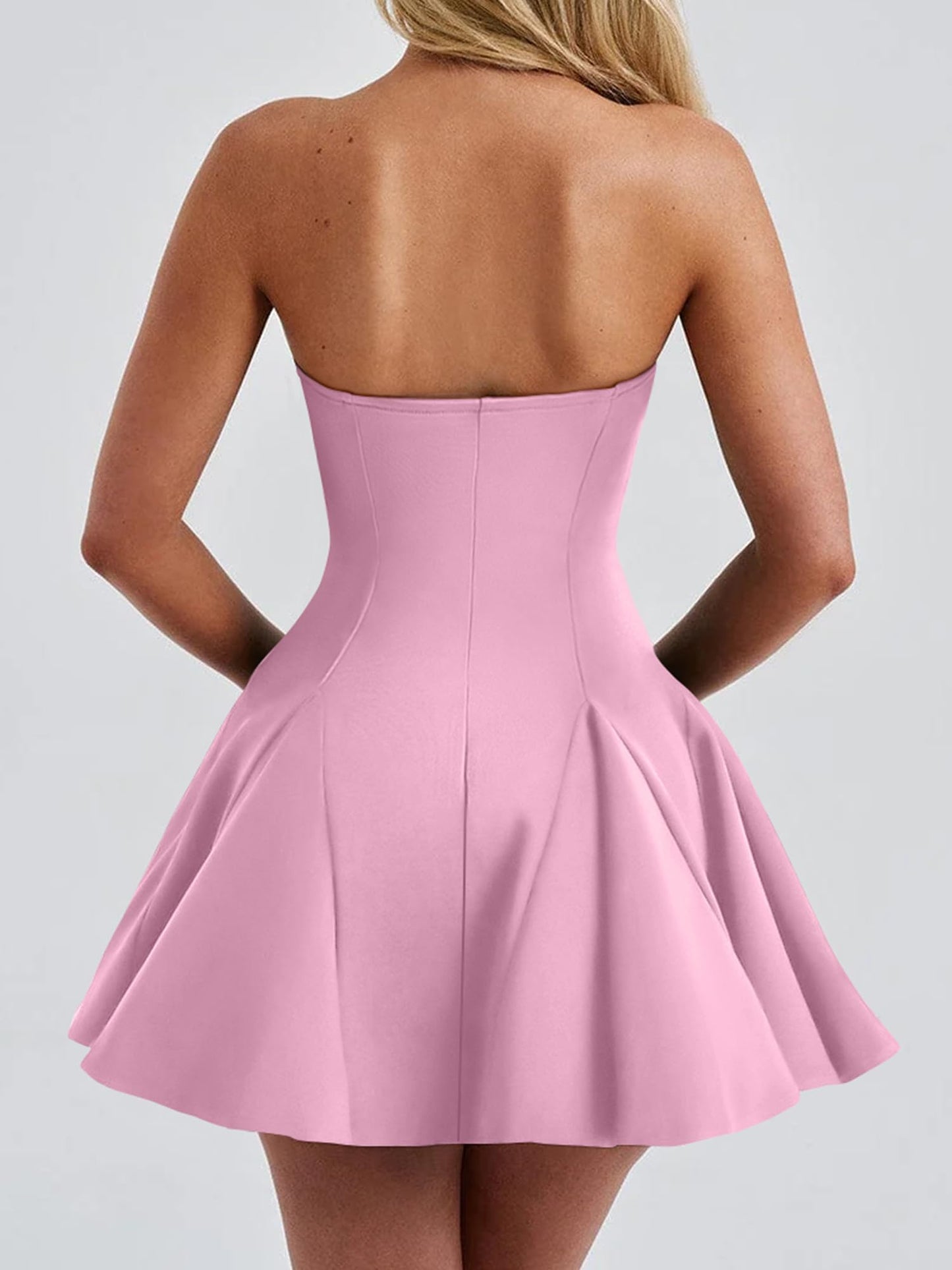 DAAWENXI Women's Strapless Mini Dress