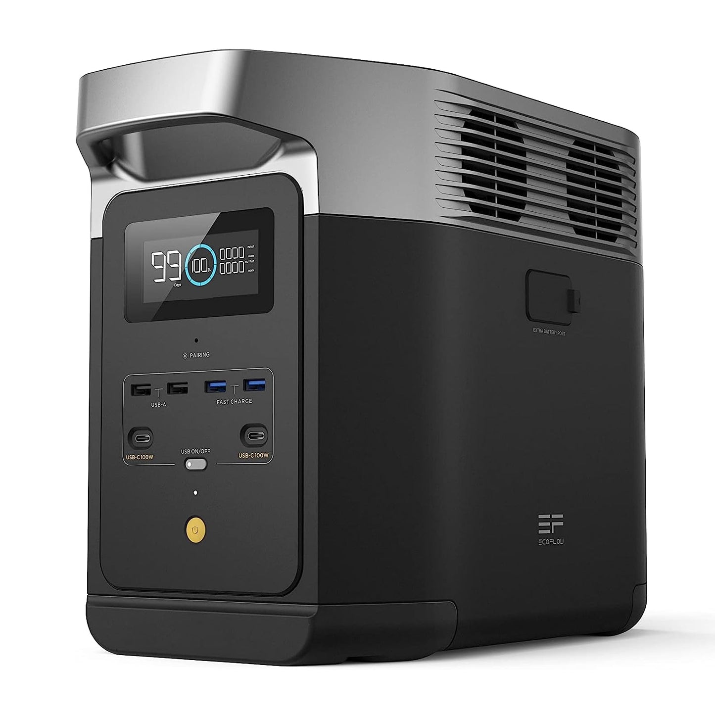 EF ECOFLOW Portable Power Station DELTA 3 Classic, 1024Wh LiFePO4 Battery, 1800W AC/100W USB-C Output, 1 Hr Fast Charge, Solar Generator for Home Backup, Camping & RVs (Solar Panel Optional)