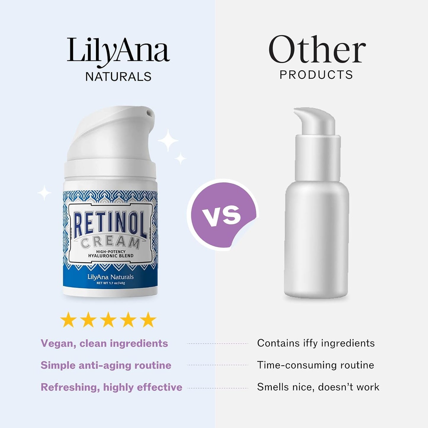LilyAna Naturals Anti Aging Retinol Face & Neck Cream for Women