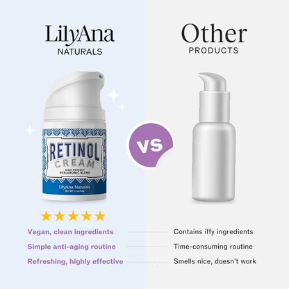LilyAna Naturals Anti Aging Retinol Face & Neck Cream for Women