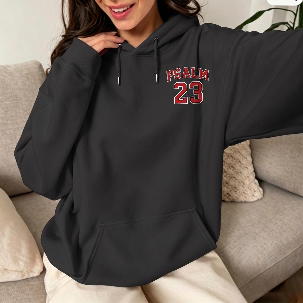 Christian Hoodies for Women Psalm 23 Sweatshirt