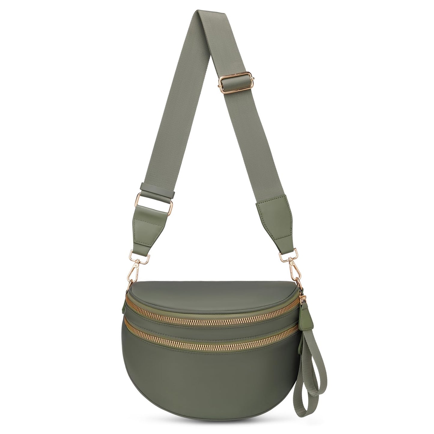 Pure Colour Crossbody Bum Bags for Women Spacious Checkered Cross body Bag Nylon Trendy Fanny Pack for Travel