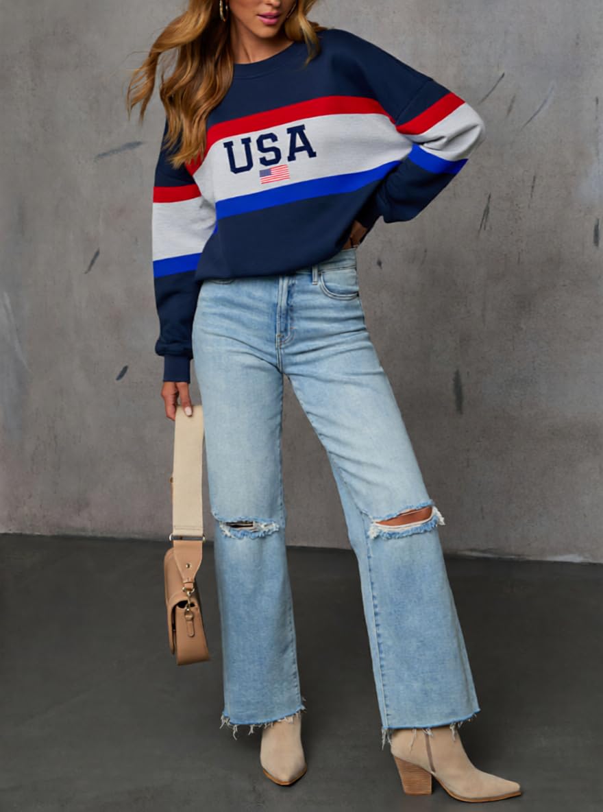 LEEDYA Women USA Sweatshirt
