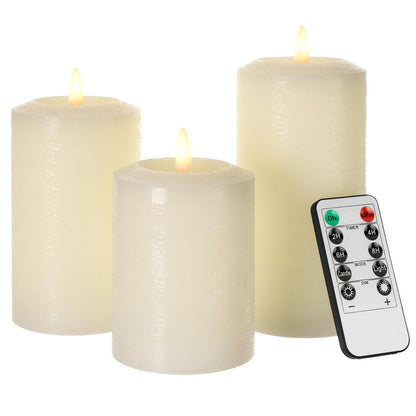 ANGELLOONG Gold Candles for Bathroom Decor, Glass Flameless Candles with Remote, Battery Operated LED Pillar Fake Candles with Timer for Christmas Home Fireplace Mantle Fall Decor