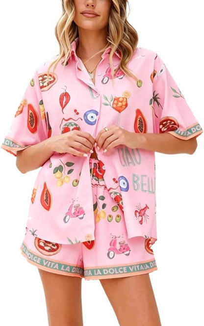 Women's Graffiti Graphic 2 Piece Outfits