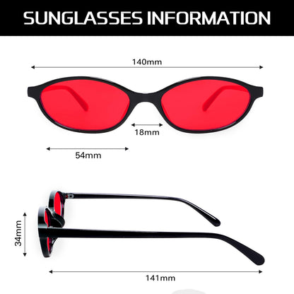 GUVIVI Retro Oval Sunglasses for Women