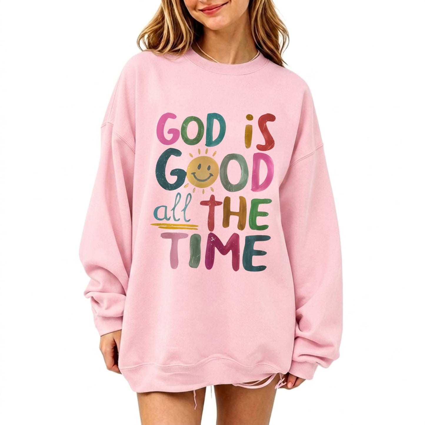 BeWithYou Christian Sweatshirts for Women -God is Good