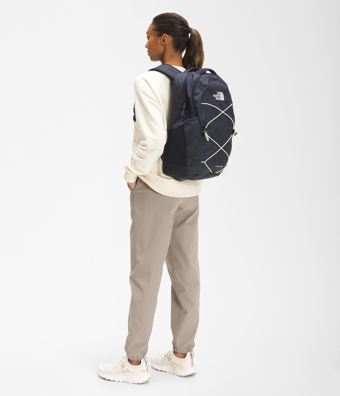 The North Face Jester Everyday Laptop Backpack - Commuter Daypack, Water Repellent, Laptop Sleeve, Lunar Blue/Fizz Lime, One Size