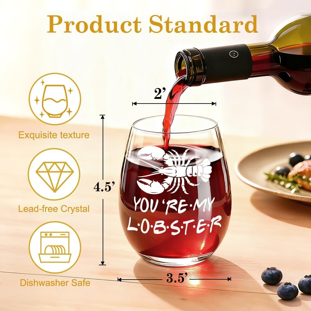 You're My Lobster Wine Glass