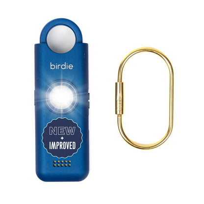 She’s Birdie 3.0 New Version – The Original Personal Safety Alarm for Women by Women–Loud Siren, Flash Light and Rechargeable Battery in a Variety of Colors (Aqua Blue)