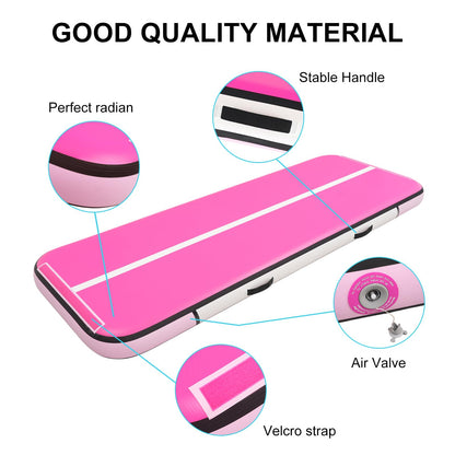 Tumble Track, Inflatable Tumbling Mat,Tumble Track Mats for Gymnastics, and Tumble Track with 4/6/8 Inches Thickness for Home, Training, Cheerleading, Yoga, Water with Pump