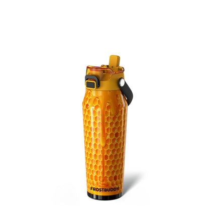 Frost Buddy 24oz Insulated Water Bottle - Straw & Chug Lid - Leak-Proof | Sip-or-chug dual lid | Ice-cold for 24+ hours | Cup-holder friendly