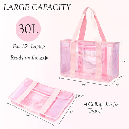 Fammart Iridescent Clear Beach Bags (Waterproof)