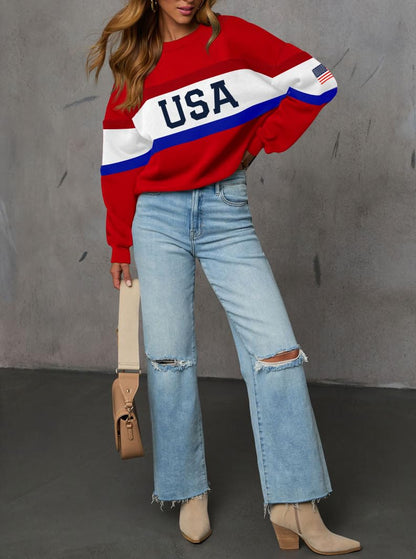 LEEDYA Women USA Sweatshirt