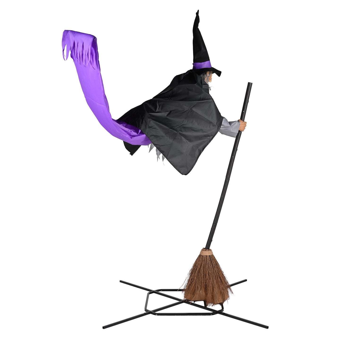 AW 9Ft Animatronics Flying Witch Hovering Broom Animated AC 100V-240V Halloween Outdoor Decoration Motion Activated 2026