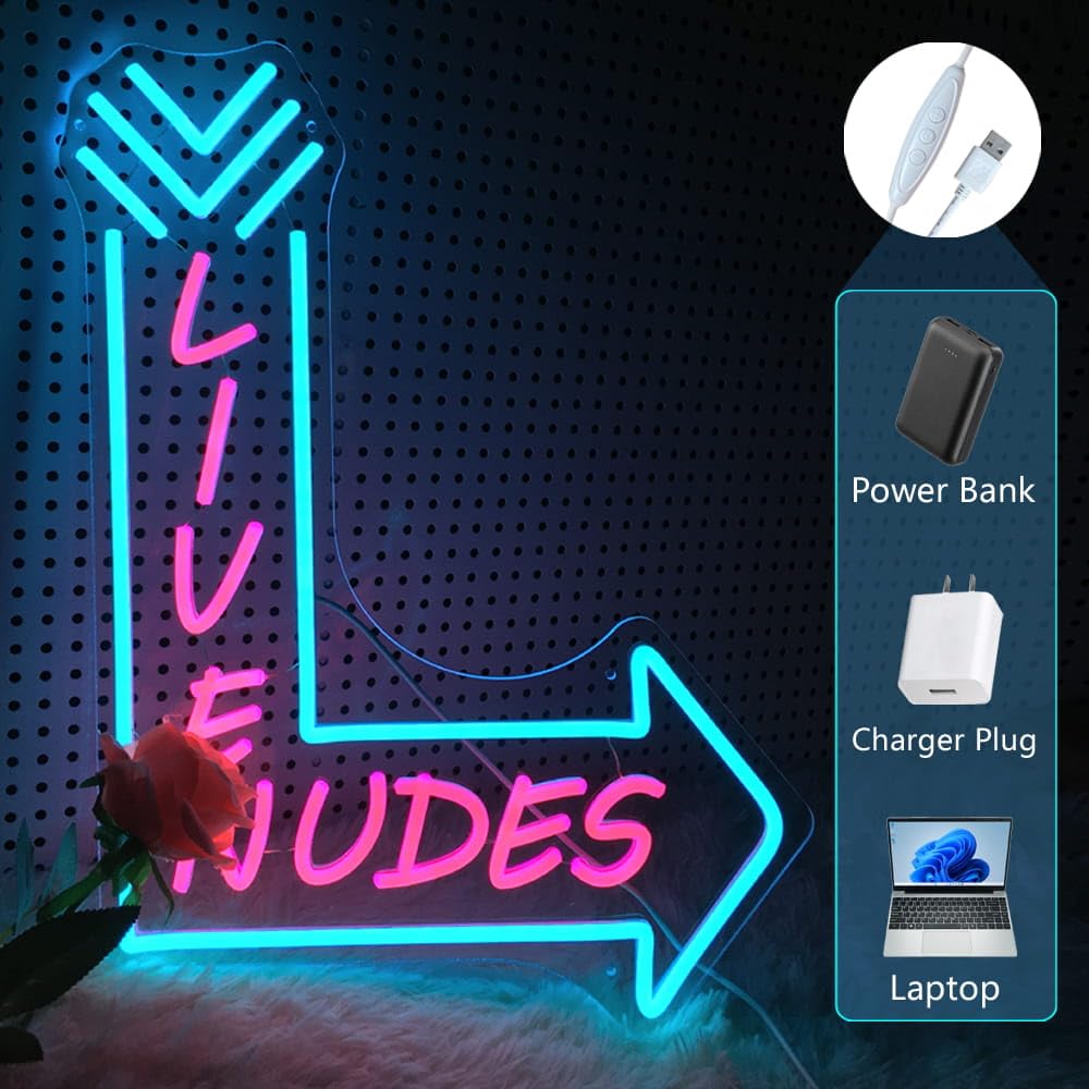 Large Good Vibes Only Neon Signs for Wall Decor -56.57" x 13.5" Pink