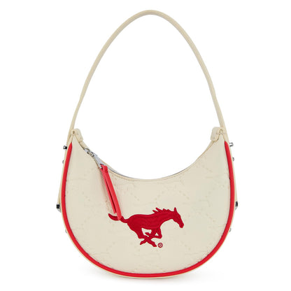 NCAA Crescent Shoulder Bag for Women, Half Moon Clutch Purses for Birthday/Graduation Gifts