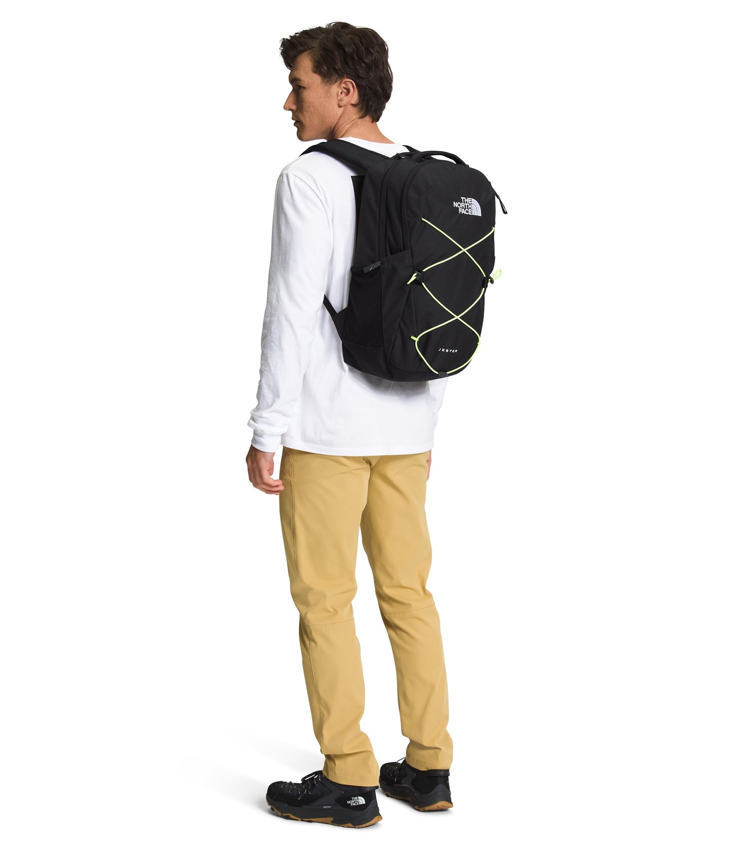 The North Face Jester Everyday Laptop Backpack - Commuter Daypack, Water Repellent, Laptop Sleeve, Lunar Blue/Fizz Lime, One Size