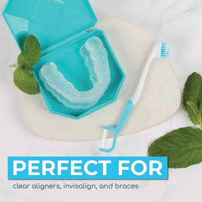 Brushee - The Evolution of Oral Care | 4-in-1 Tool (Paste + Brush + Floss + Pick) | Individually Wrapped | Disposable | Prepasted Travel Toothbrushes | Small Adult Toothbrush - (24-Pack)