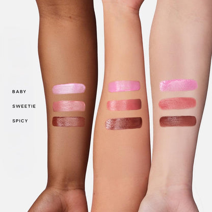 Saie Dew Liquid Blush for Cheeks - Hydrating Cream Blush Stick with a Blendable + Buildable Formula - Skincare Infused Dewy Cheek Tint for a Natural Flush - Glowy Makeup Essential - Baby (.40 oz)