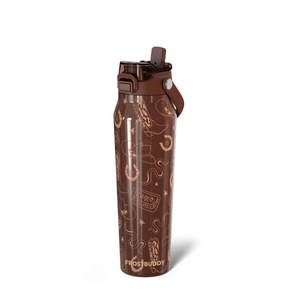 Frost Buddy 24oz Insulated Water Bottle - Straw & Chug Lid - Leak-Proof | Sip-or-chug dual lid | Ice-cold for 24+ hours | Cup-holder friendly