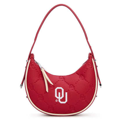 NCAA Crescent Shoulder Bag for Women, Half Moon Clutch Purses for Birthday/Graduation Gifts