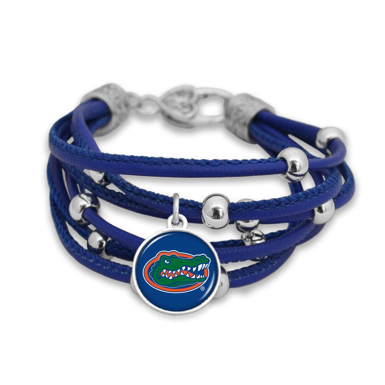 FTH Leather Cord Bracelet Silver Beads 7.5 Inch Officially Licensed