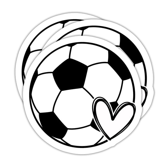 (3PCS) Soccer Mom Sticker - Waterproof Vinyl Decal for Books, Laptops, Tumblers, Water Bottles, Scrapbooks - Sport Stickers Gift for Mom, Mama - 3 x 2.3 Inch.