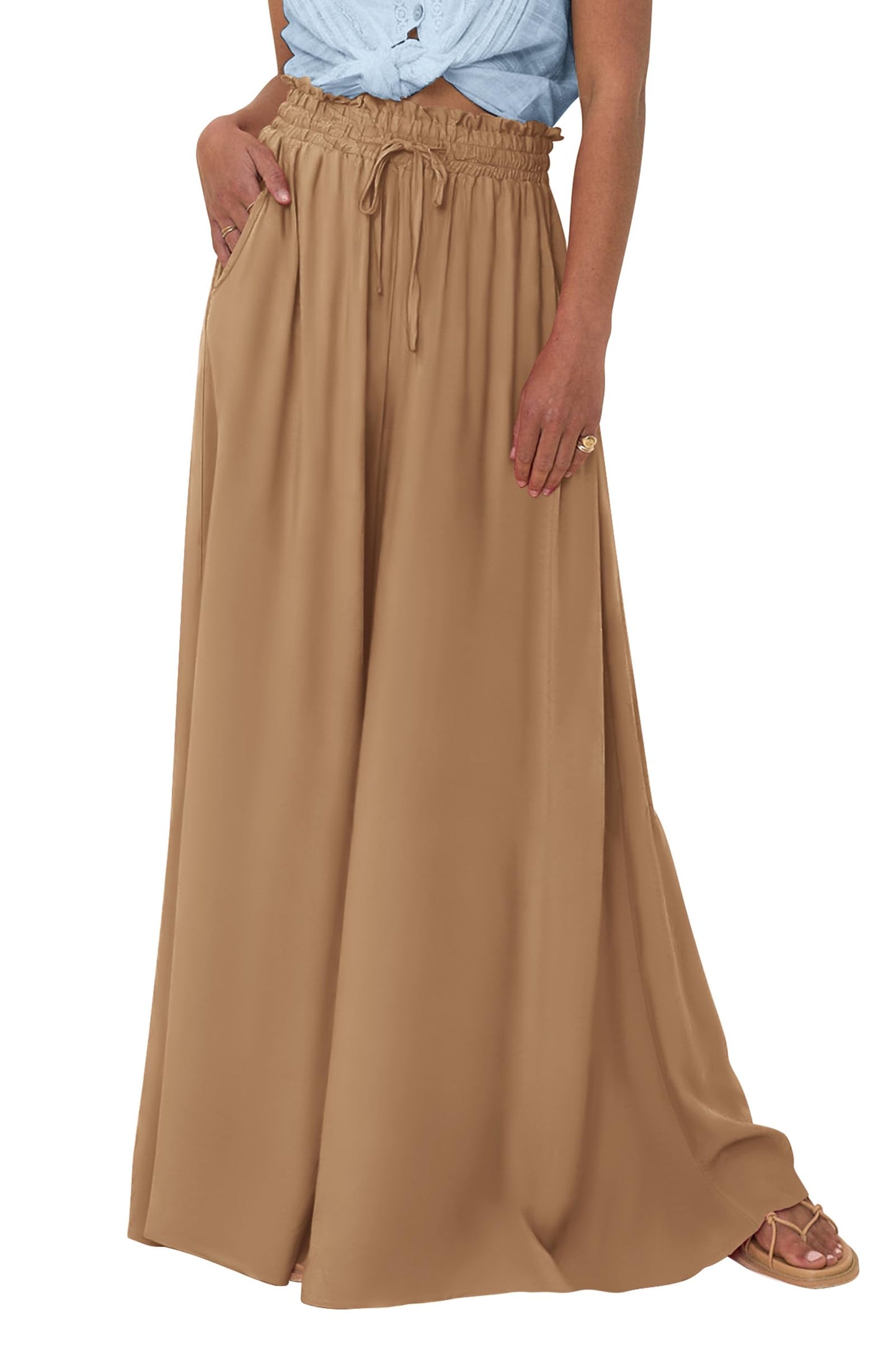 PRETTYGARDEN Summer Wide Leg Palazzo Pants