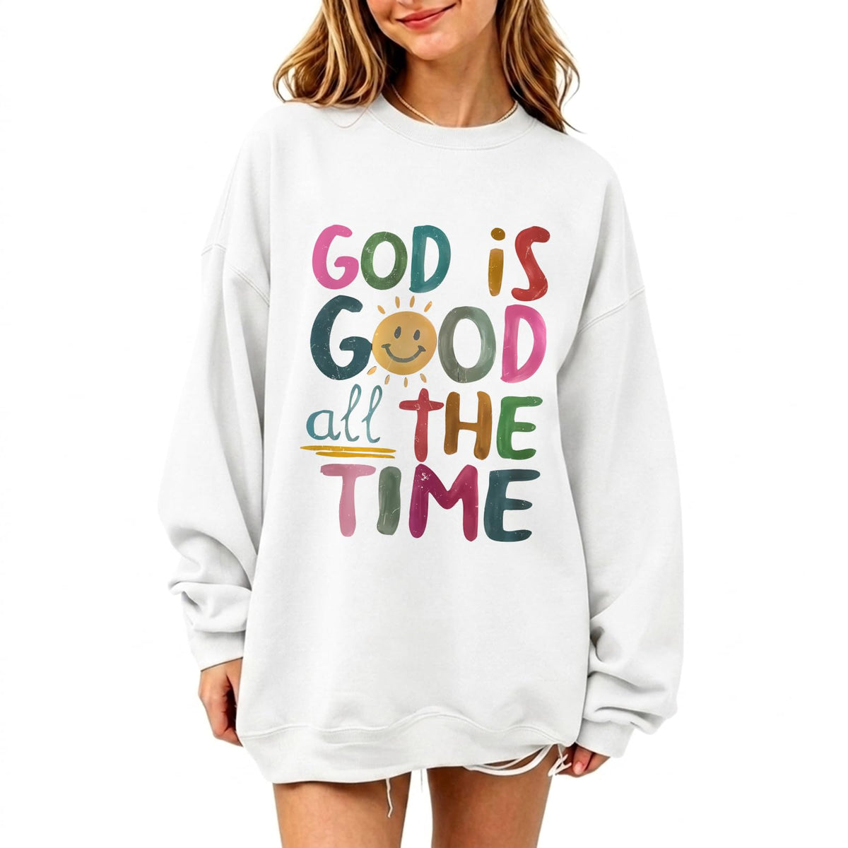 BeWithYou Christian Sweatshirts for Women -God is Good