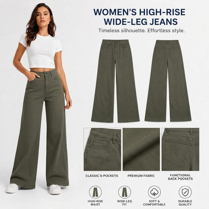 Women's High Waisted Wide Leg Jeans