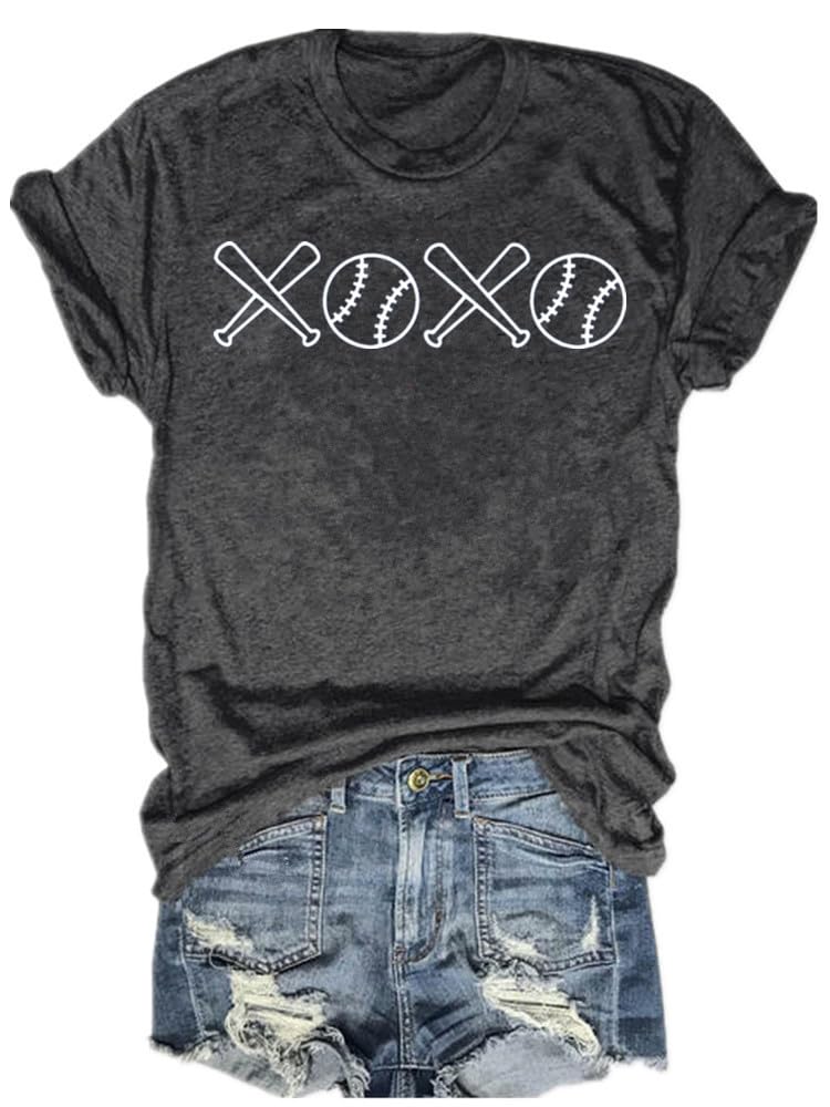 Baseball Shirts Women Tis The Season Baseball Mom T-Shirts Letter Print Graphic Tee Tops