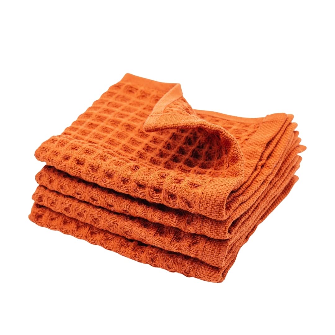 sea me at home Waffle Hand Towel – 100% Turkish Cotton, Quick-Dry, Soft and Absorbent Bathroom Towel (White)
