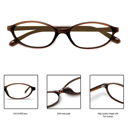 GUVIVI Retro Oval Sunglasses for Women