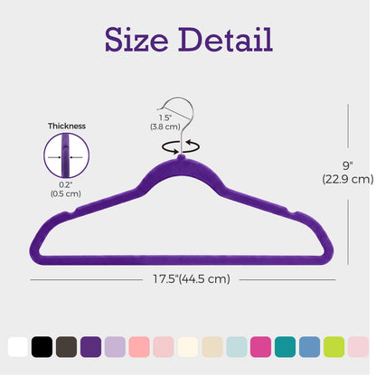 HOUSE DAY Black Velvet Hangers 60 Pack, Non Slip Clothes Felt Hanger Heavy Duty for Coat, Premium Slim Space Saving Suit Hangers for Closet Organizer, 360° Rotating Silver Hook