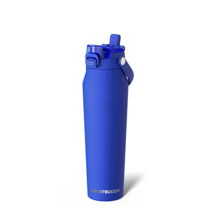 Frost Buddy 24oz Insulated Water Bottle - Straw & Chug Lid - Leak-Proof | Sip-or-chug dual lid | Ice-cold for 24+ hours | Cup-holder friendly
