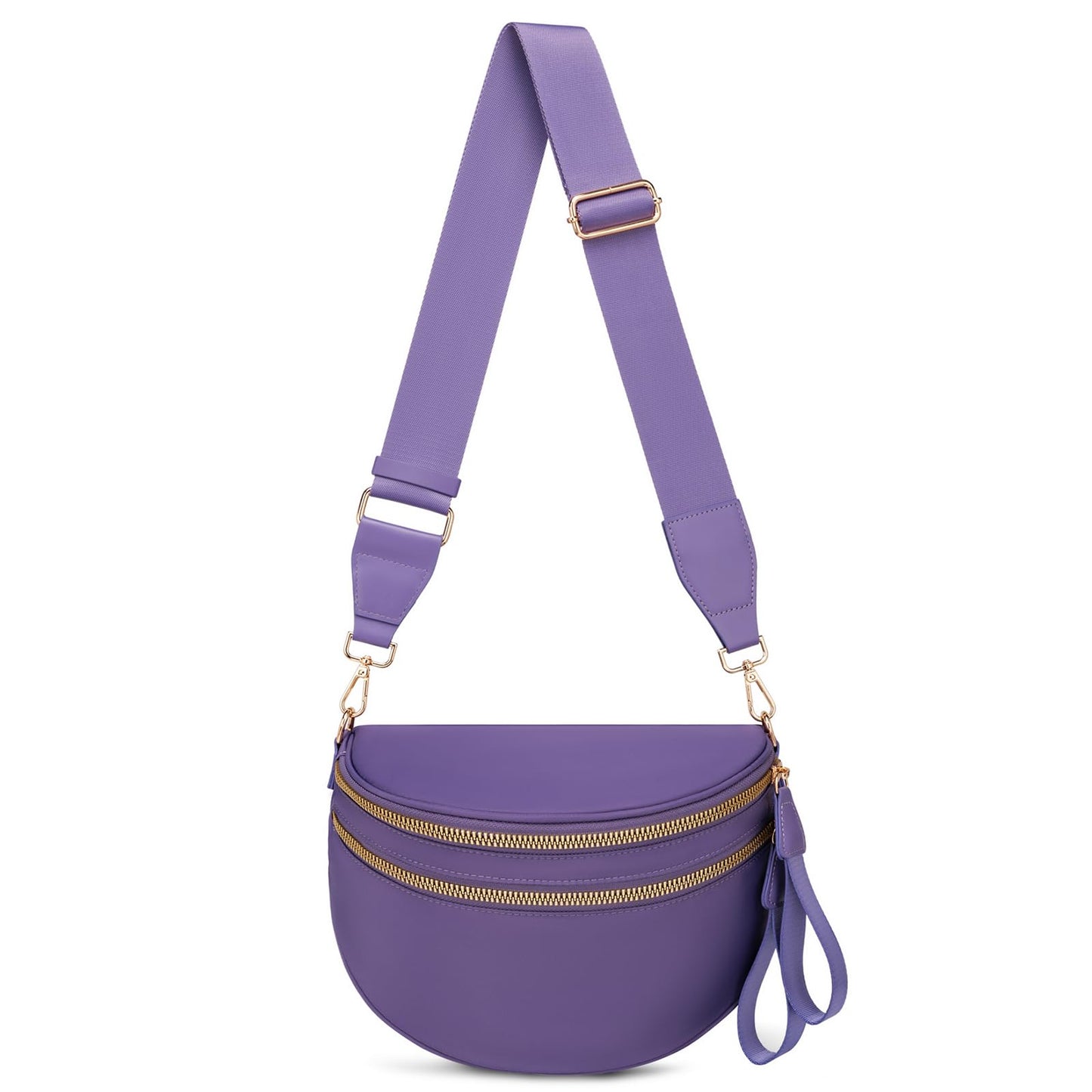 Pure Colour Crossbody Bum Bags for Women Spacious Checkered Cross body Bag Nylon Trendy Fanny Pack for Travel