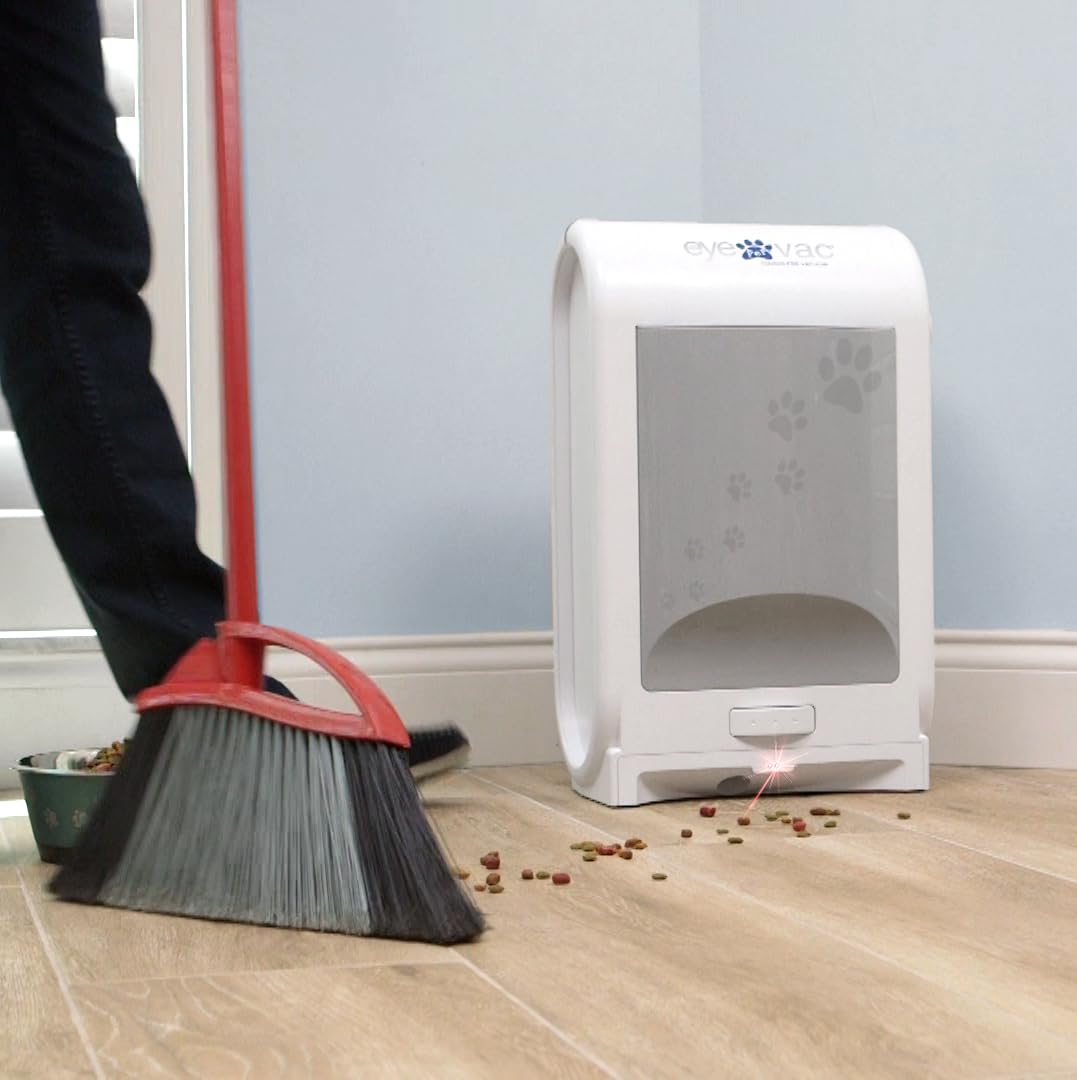 EyeVac Pro Touchless Vacuum Automatic Dustpan - Ultra Fast & Powerful - Great for Sweeping Salon Pet Hair Food Dirt Kitchen, Corded Canister Vacuum, Bagless, Automatic Sensors, 1400 Watt (Black)