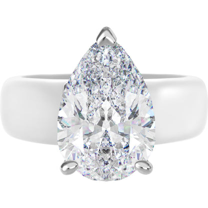 Rinfit Silicone Ring with Stone - Pear Cut Cubic Zirconia Solitaire Engagement Ring for Women - Rubber Wedding Bands - Patent Pending